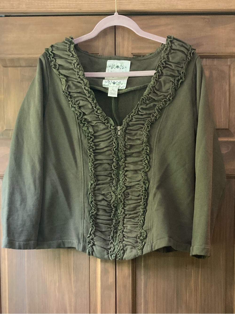 Nick&Mo Green Zip-up Jacket/Sweatshirt XL (RUNS SMALL)